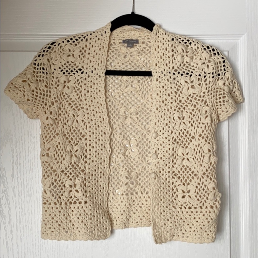 Vintage Cream Ann Taylor Cardigan